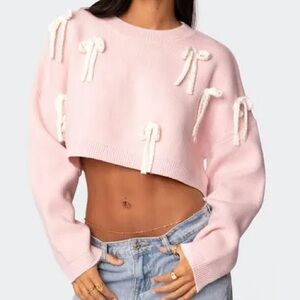 Edikted Light Pink Knit Sweater